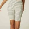 Discount 😀 O'Neill White & Black Stripe Krissy Bike Shorts - Juniors ✨ -O'Neill Sales zu101695940 alt 1 tm1644424025