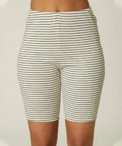 Discount 😀 O'Neill White & Black Stripe Krissy Bike Shorts - Juniors ✨ -O'Neill Sales zu101695940 alt 4 tm1644424025