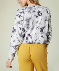 Brand new 🧨 O'Neill White Tie-Dye Ceci Crop Sweatshirt - Juniors 🛒 -O'Neill Sales zu101704542 alt 4 tm1639171028