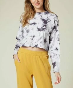Brand new 🧨 O'Neill White Tie-Dye Ceci Crop Sweatshirt - Juniors 🛒