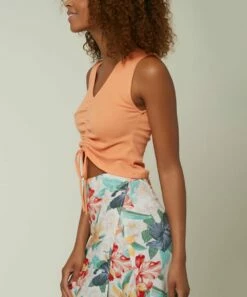 Brand new 🔥 O'Neill Mint Barkley Ruched Tank Top - Juniors 🌟 -O'Neill Sales zu101704565 alt 2 tm1644424025