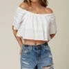 Best reviews of 🎉 O'Neill White Jonsie Off-Shoulder Top - Juniors 🔥 -O'Neill Sales zu101704806 main tm1644424025