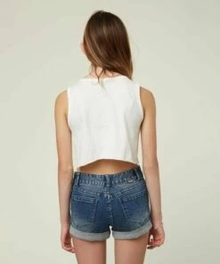 Outlet 🧨 O'Neill White 'O'Neill' Long Board Tank Top - 👧 Girls ✨ -O'Neill Sales zu101732060 alt 3 tm1640714175