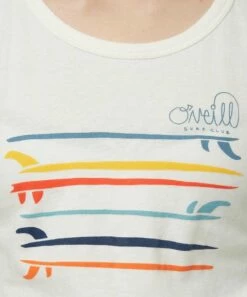 Outlet 🧨 O'Neill White 'O'Neill' Long Board Tank Top - 👧 Girls ✨ -O'Neill Sales zu101732060 alt 4 tm1640714175