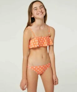 Cheap 😀 O'Neill Orange & White Daisy Aster Ruffle 👙 Bikini Top & Bottoms - 👧 Girls 👍 -O'Neill Sales zu102053514 alt 1 tm1640702132