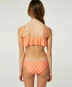 Cheap 😀 O'Neill Orange & White Daisy Aster Ruffle 👙 Bikini Top & Bottoms - 👧 Girls 👍 -O'Neill Sales zu102053514 alt 2 tm1640702132