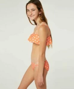 Cheap 😀 O'Neill Orange & White Daisy Aster Ruffle 👙 Bikini Top & Bottoms - 👧 Girls 👍 -O'Neill Sales zu102053514 alt 3 tm1640702132