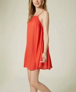 Discount 😍 O'Neill Red Callahan Shift 👗 Dress - Juniors 🔔 -O'Neill Sales zu102868116 alt 2 tm1644337128