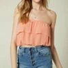 Deals 😀 O'Neill Coral Montera Ruffle Strapless Top - Juniors 🔥 -O'Neill Sales zu102876434 main tm1644337128