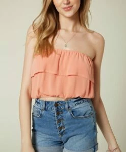 Deals ๐ O'Neill Coral Montera Ruffle Strapless Top - Juniors ๐ฅ