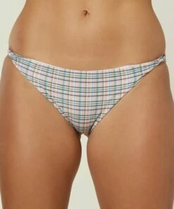 Deals 🔥 O'Neill Green & Pink Plaid 👙 Bikini Bottoms - Juniors 😉