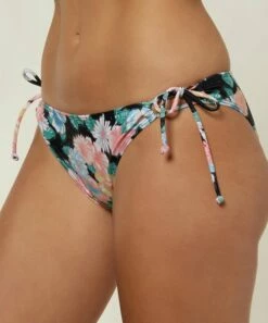 Best reviews of ✔️ O'Neill Black & Pink Floral Side-Tie 👙 Bikini Bottoms - Juniors 🔥 -O'Neill Sales zu103768389 alt 4 tm1647541312