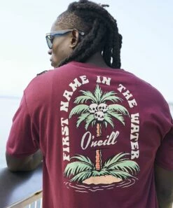 Buy ๐ O'Neill Burgundy 'O'Neill' Palmstrands Tee - Men ๐
