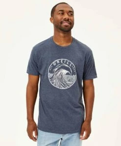 Budget 👏 O'Neill Navy Heather 'O'Neill' Wave Tee - Men 🎁