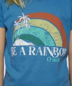 Discount 🥰 O'Neill Blue & Multicolor 'Be A Rainbow' Crewneck Tee - 👧 Girls ⌛ -O'Neill Sales zu106421373 alt 4 tm1655218201