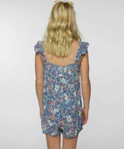 Top 10 ❤️ O'Neill Blue & Multicolor Floral Augie Sleeveless Romper - 👧 Girls ✨ -O'Neill Sales zu106421374 alt 3 tm1655218201