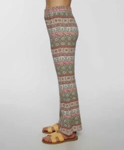 New ✔️ O'Neill Brown & Pink Geometric Stripe Willow Flare Pants - 👧 Girls 🌟 -O'Neill Sales zu106421517 alt 3 tm1655218201