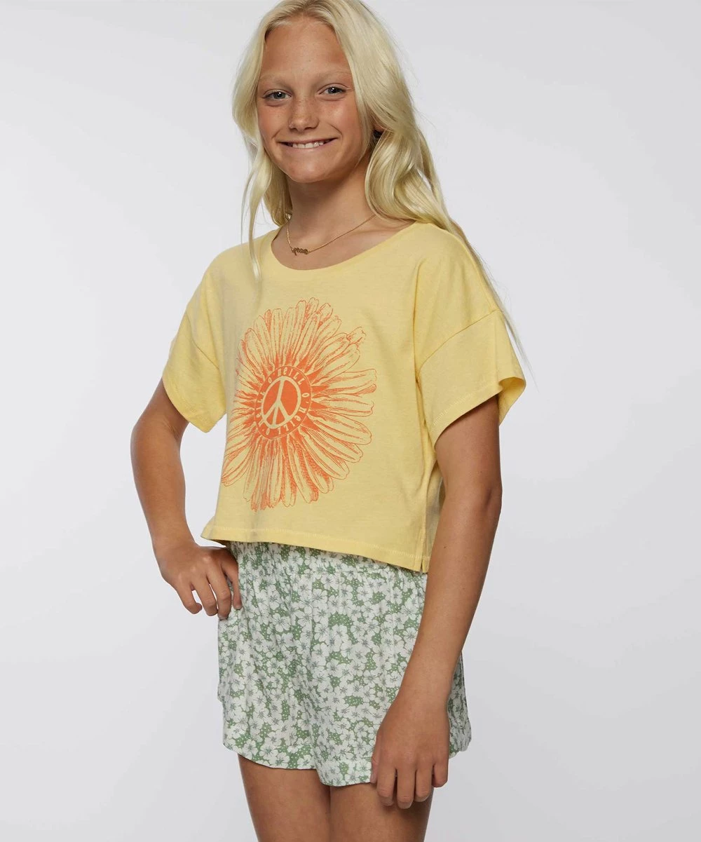 Flash Sale ๐ O'Neill Yellow & Orange Peace Daisy Crop Top - ๐ง Girls โญ 4 Flash Sale ๐ O'Neill Yellow & Orange Peace Daisy Crop Top - ๐ง Girls โญ - Image 2