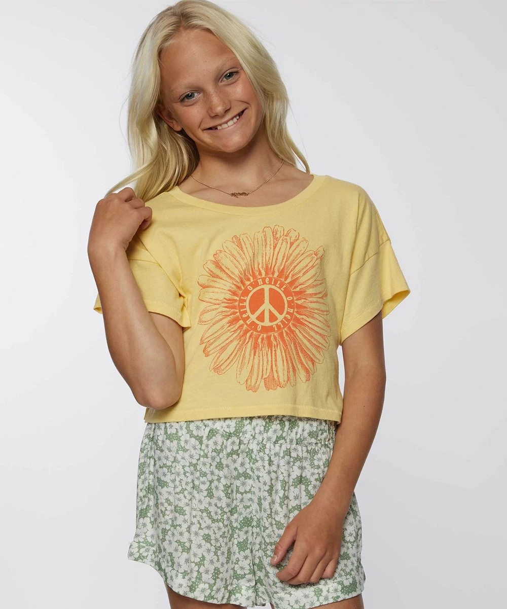 Flash Sale ๐ O'Neill Yellow & Orange Peace Daisy Crop Top - ๐ง Girls โญ 5 Flash Sale ๐ O'Neill Yellow & Orange Peace Daisy Crop Top - ๐ง Girls โญ - Image 3