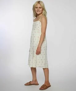 Deals 👍 O'Neill White & Pink Floral Drana Sleeveless Shift 👗 Dress - 👧 Girls 😀 -O'Neill Sales zu106421557 alt 2 tm1655218201