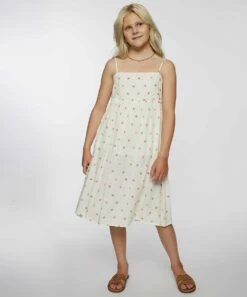 Deals 👍 O'Neill White & Pink Floral Drana Sleeveless Shift 👗 Dress - 👧 Girls 😀 -O'Neill Sales zu106421557 alt 4 tm1655218201