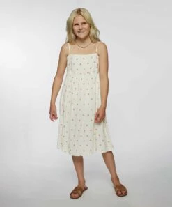 Deals 👍 O'Neill White & Pink Floral Drana Sleeveless Shift 👗 Dress - 👧 Girls 😀