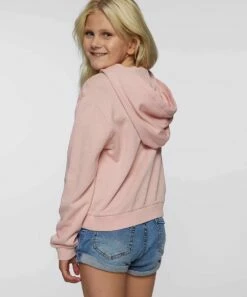 Outlet 👍 O'Neill Pink Sun Logo Scobie Fleece Hoodie - 👧 Girls 💯 -O'Neill Sales zu106424831 alt 4 tm1660679862