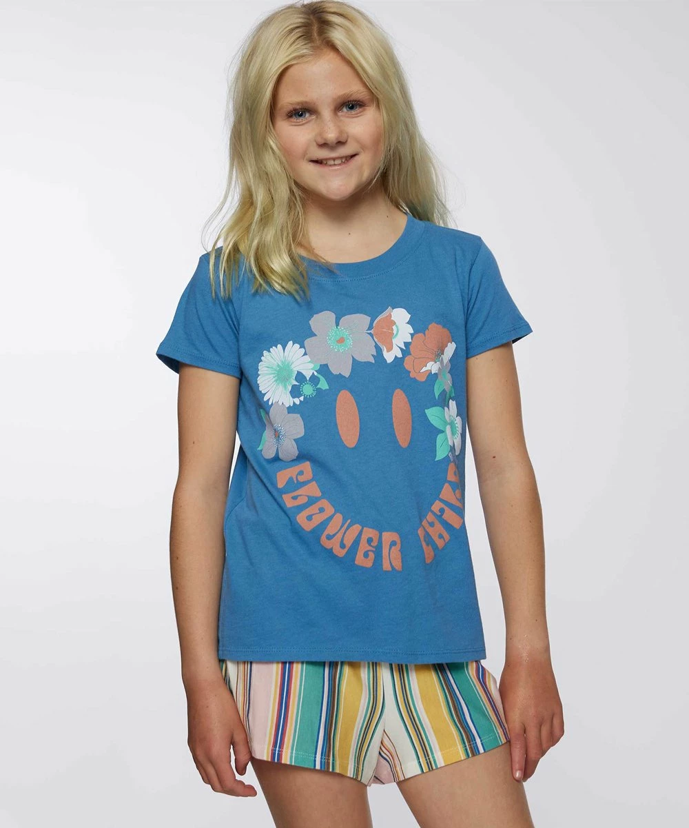 Hot Sale ๐ O'Neill Blue & Multicolor 'Flower Child' Crewneck Tee - ๐ง Girls ๐คฉ 4 Hot Sale ๐ O'Neill Blue & Multicolor 'Flower Child' Crewneck Tee - ๐ง Girls ๐คฉ - Image 2