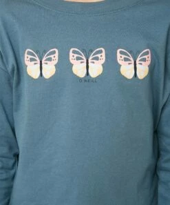 New 💯 O'Neill Blue & Pink Butterfly Flurry Long-Sleeve Top - 👧 Girls ⌛ -O'Neill Sales zu106424876 alt 2 tm1655218201