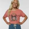 Coupon 🔥 O'Neill Rose & Multicolor Butterfly Magic Maker Crop Top - 👧 Girls 🎁 -O'Neill Sales zu106424897 main tm1655218201
