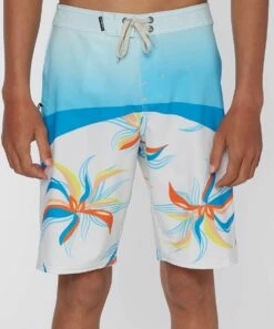 Best Pirce 🔔 O'Neill Cream & Blue Hyperfreak Boardshorts - Boys 😉