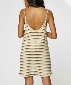 Buy 🌟 O'Neill Cream & Light Blue Stripe Morette Sleeveless 👗 Dress - Juniors ❤️ -O'Neill Sales zu106677158 alt 2 tm1656517253