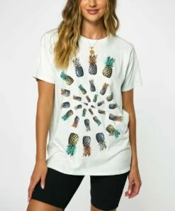 Best Pirce ๐ฏ O'Neill White & Purple Pineapple Spiral Hypnosis Tee - Juniors ๐
