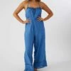 Best deal 🎁 O'Neill Blue Malie Open-Back Halter Jumpsuit - Juniors 👏 -O'Neill Sales zu106701900 main tm1656516914