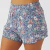 Discount 🌟 O'Neill Blue & Pink Floral Cove Merrow-Hem Shorts - Juniors 🎉 -O'Neill Sales zu106702080 alt 5 tm1656516914