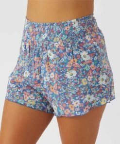 Discount 🌟 O'Neill Blue & Pink Floral Cove Merrow-Hem Shorts - Juniors 🎉
