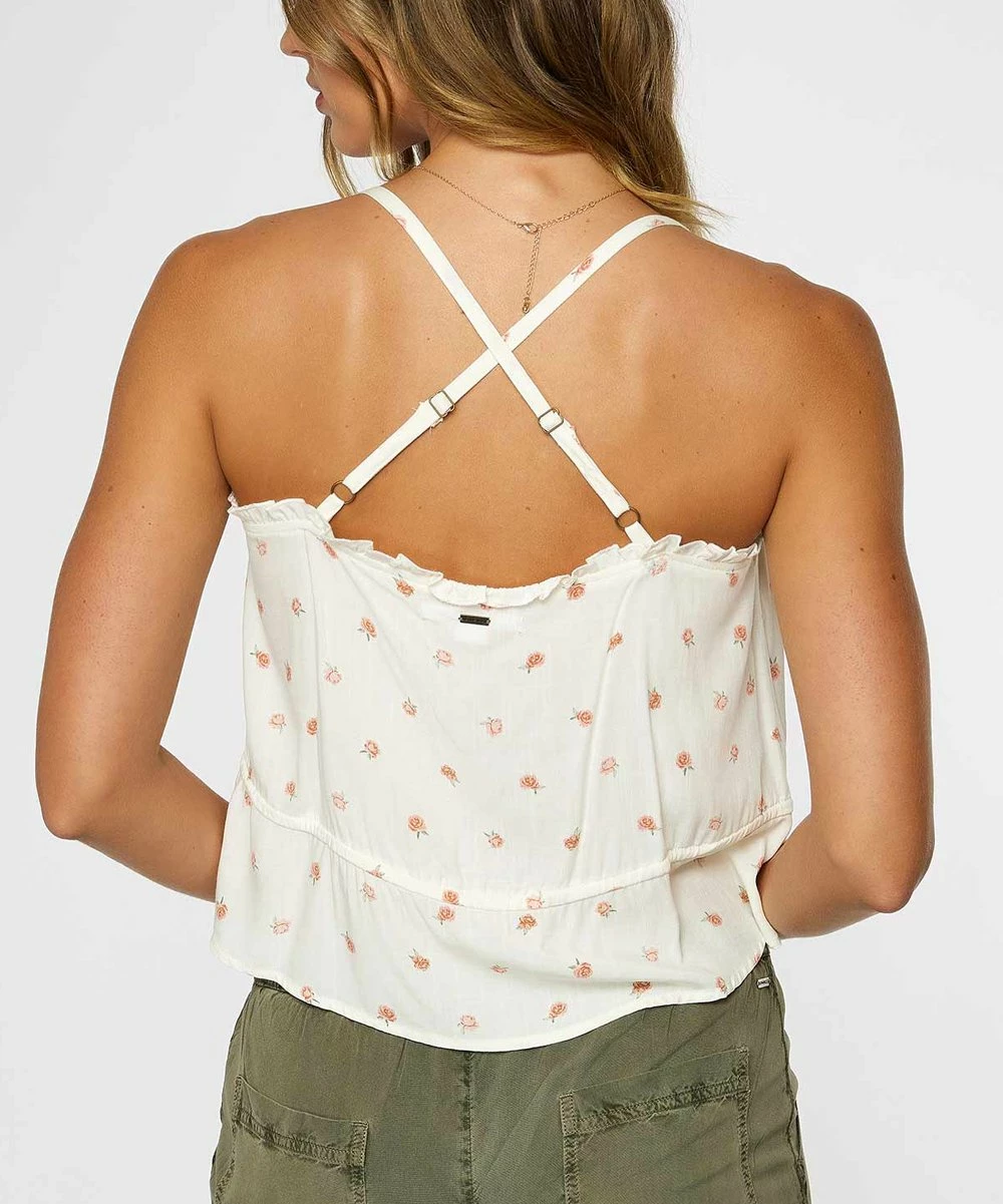 Hot Sale โ๏ธ O'Neill White Abstract Sandra Ruffle-Accent Crop Top - Juniors ๐ 4 Hot Sale โ๏ธ O'Neill White Abstract Sandra Ruffle-Accent Crop Top - Juniors ๐ - Image 2