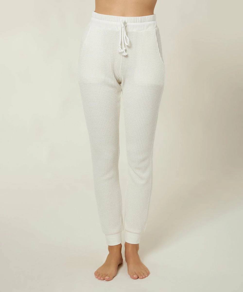 Budget ๐ O'Neill White Coastal Drawstring Waffle-Knit Pants - Juniors ๐ 4 Budget ๐ O'Neill White Coastal Drawstring Waffle-Knit Pants - Juniors ๐ - Image 2