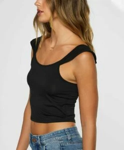 Best reviews of 👏 O'Neill Black Andy Cap-Sleeve Crop Top - Juniors ⭐ -O'Neill Sales zu106706387 alt 1 tm1656516914
