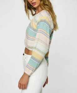 New ๐ O'Neill Blue & Light Yellow Stripe Mallie Long-Sleeve Crop Top - Juniors ๐ฏ 8 New ๐ O'Neill Blue & Light Yellow Stripe Mallie Long-Sleeve Crop Top - Juniors ๐ฏ -O'Neill Sales zu106706409 alt 4 tm1656516914