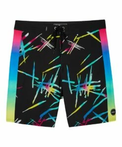 Cheapest 😉 O'Neill Black Abstract Hyperfreak Fire Coral Boardshorts - Boys 🔥 -O'Neill Sales zu107962568 alt 3 tm1671560778