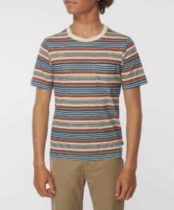 Promo ๐ O'Neill Cream & Orange Stripe Cortez Crewneck Tee - Boys โค๏ธ