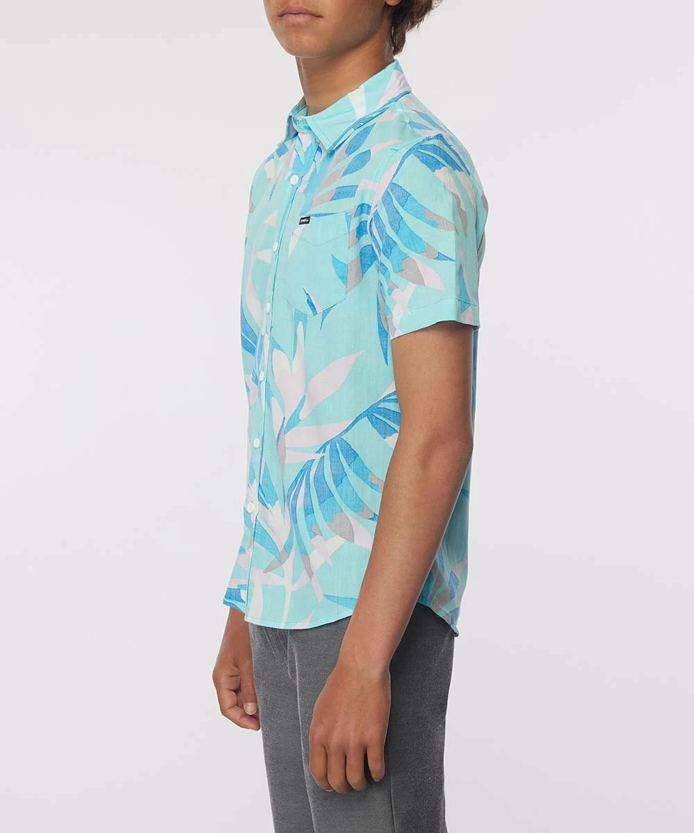 Coupon ⭐ O'Neill Turquoise & White Floral Incognito Button-Up - Boys 💯 4 Coupon ⭐ O'Neill Turquoise & White Floral Incognito Button-Up - Boys 💯 - Image 2