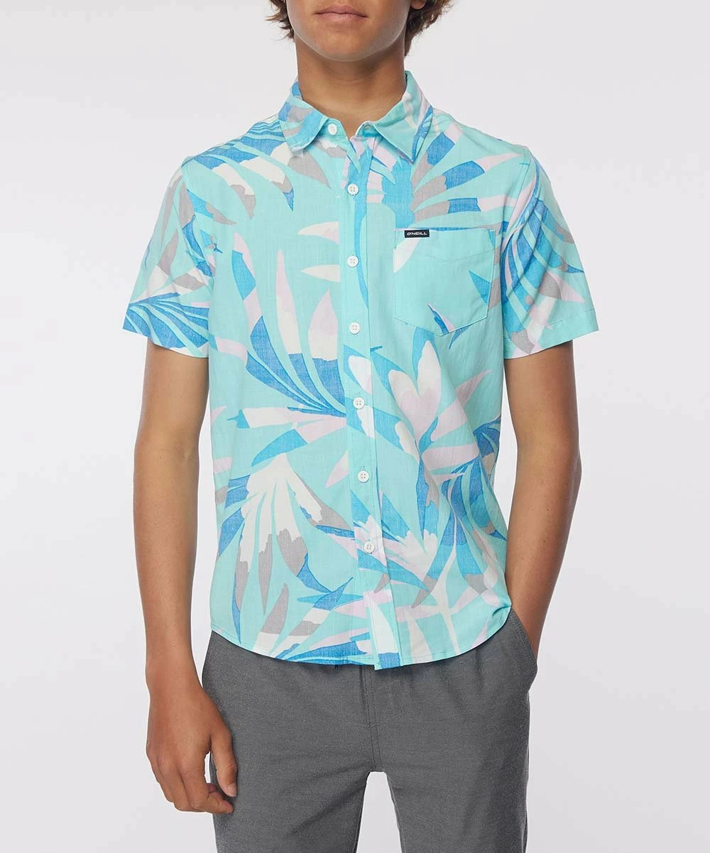 Coupon ⭐ O'Neill Turquoise & White Floral Incognito Button-Up - Boys 💯 3 Coupon ⭐ O'Neill Turquoise & White Floral Incognito Button-Up - Boys 💯
