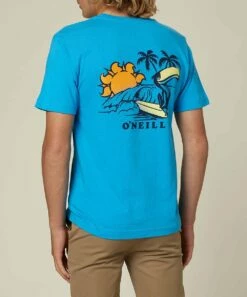 Brand new 🔥 O'Neill Bright Blue & Orange Logo Cruiser Crewneck Tee - Boys 🎉