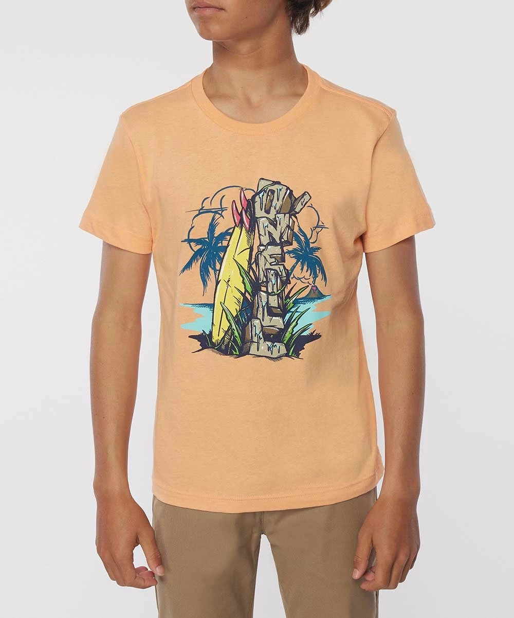 Best Pirce ๐งจ O'Neill Peach & Blue 'O'Neill' Logo Cairn Rocks Crewneck Tee - Boys ๐ 3 Best Pirce ๐งจ O'Neill Peach & Blue 'O'Neill' Logo Cairn Rocks Crewneck Tee - Boys ๐