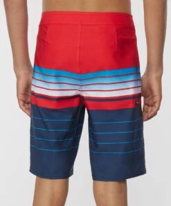 New 👏 O'Neill Red & Blue Color Block Hyperfreak Heist Boardshorts - Boys 😉 -O'Neill Sales zu107969110 alt 2 tm1671560778