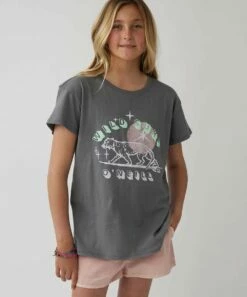 Wholesale 👍 O'Neill Gray & White 'Wild Surf O'Neill' Wolf Crewneck Tee - 👧 Girls ⭐ -O'Neill Sales zu107979678 alt 4 tm1660679511
