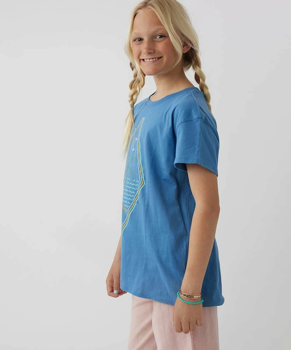 Coupon ๐ O'Neill Blue & Orange 'O'Neill Surf Co.' Sandbar Crewneck Tee - ๐ง Girls ๐ 5 Coupon ๐ O'Neill Blue & Orange 'O'Neill Surf Co.' Sandbar Crewneck Tee - ๐ง Girls ๐ - Image 3