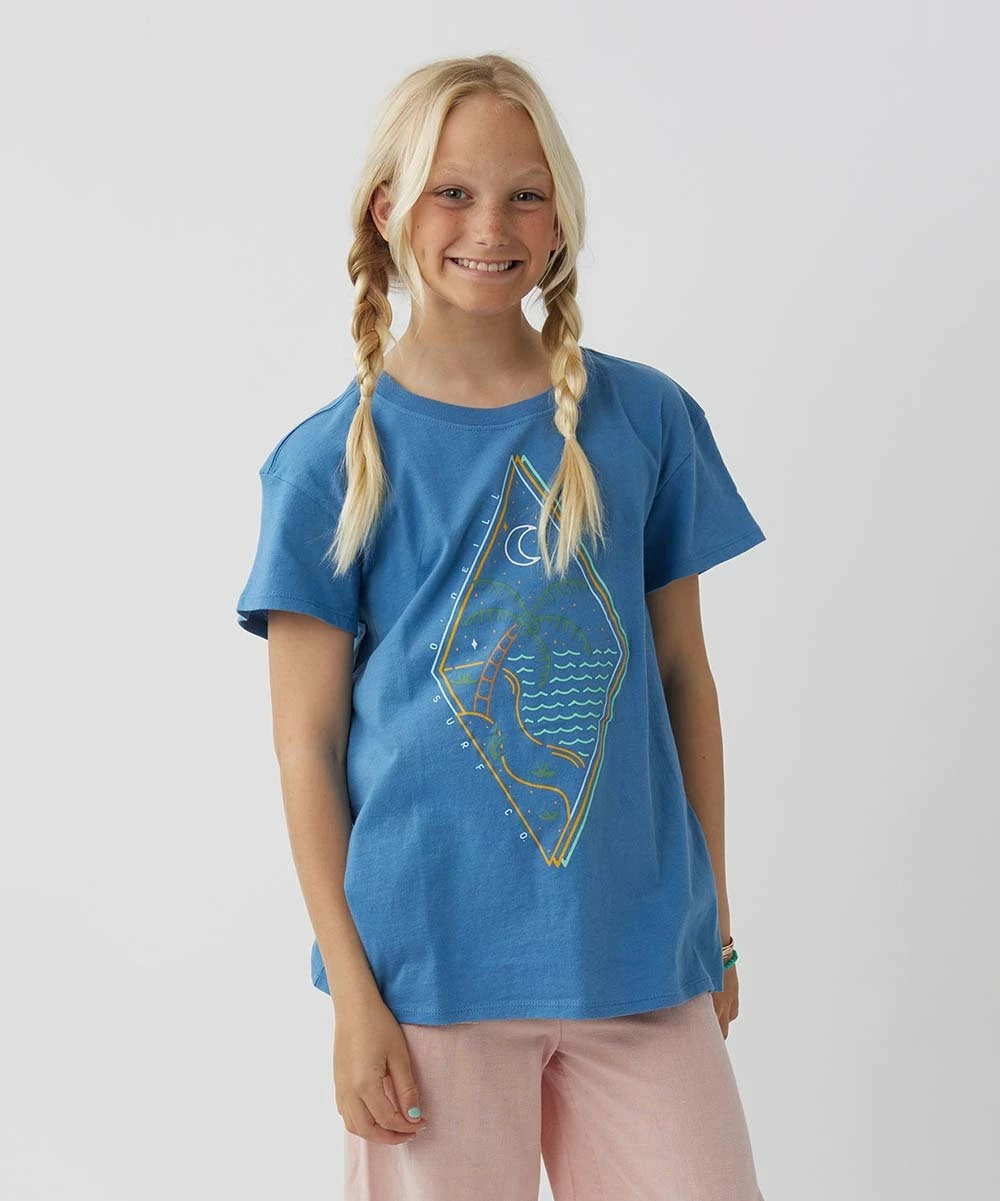 Coupon ๐ O'Neill Blue & Orange 'O'Neill Surf Co.' Sandbar Crewneck Tee - ๐ง Girls ๐ 3 Coupon ๐ O'Neill Blue & Orange 'O'Neill Surf Co.' Sandbar Crewneck Tee - ๐ง Girls ๐